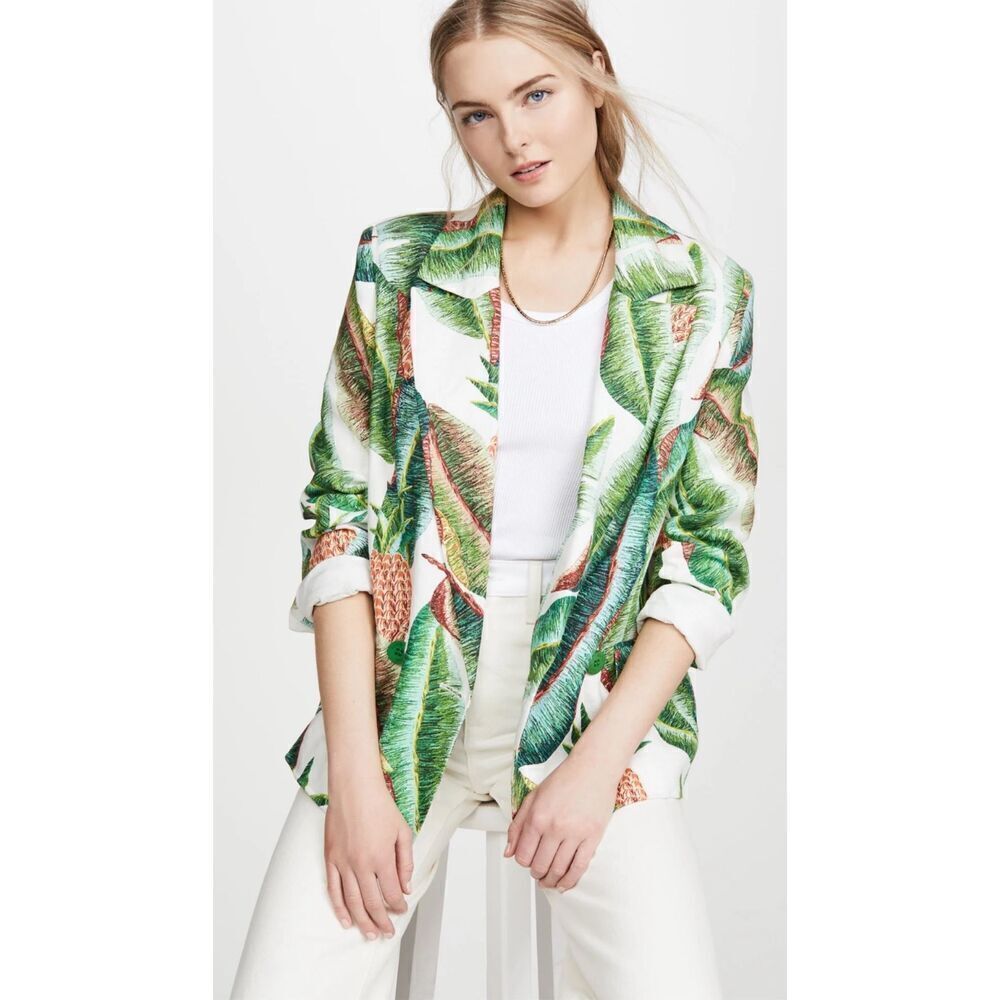Linen Farm Rio Palm & Pineapple Lightweight Blazer
